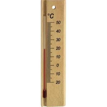 TFA Dostmann analoge binnenthermometer, beukenhout, -20 tot +50 °C, wandmontage 12.1053.05