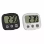 TFA Dostmann 2-delige digitale timerset met stopwatch en klok, zwart en wit (38.2057.40.02)