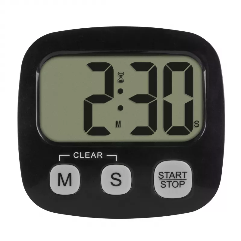 TFA Dostmann 2-delige digitale timerset met stopwatch en klok, zwart en wit (38.2057.40.02)