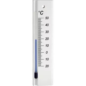 TFA Dostmann analoge binnenthermometer beukenhout wit 12.1053.09