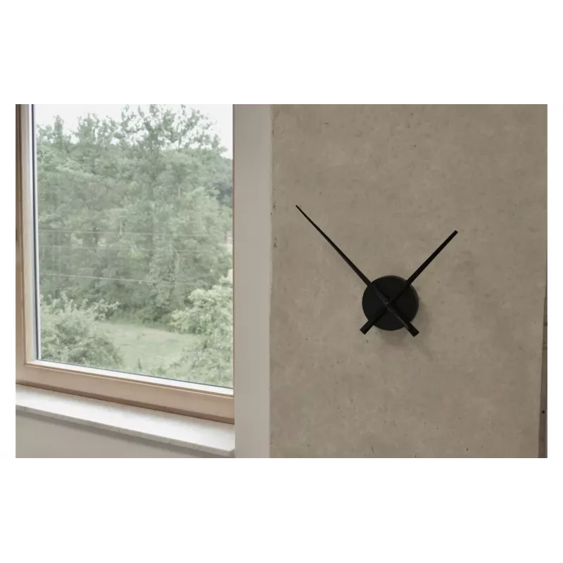 TFA Dostmann quartz wandklok 60.3036.01 zwart 96 mm x 310 mm x 33 mm