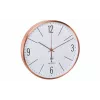 TFA Dostmann 60.3534.51 ronde koper-witte quartz wandklok
