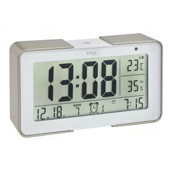 TFA Dostmann 60.2540.53 radiowecker goud/wit