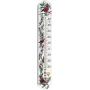 TFA Dostmann analoge binnen-/buitenthermometer wit, bloemenmotief (12.3040.20)