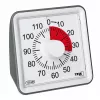 TFA DOSTMANN VISUAL timer wit analoog 60 minuten mechanische countdown met geluidloze werking en akoestisch alarm (38.2043.10)
