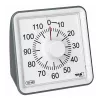 TFA DOSTMANN VISUAL timer wit analoog 60 minuten mechanische countdown met geluidloze werking en akoestisch alarm (38.2043.10)