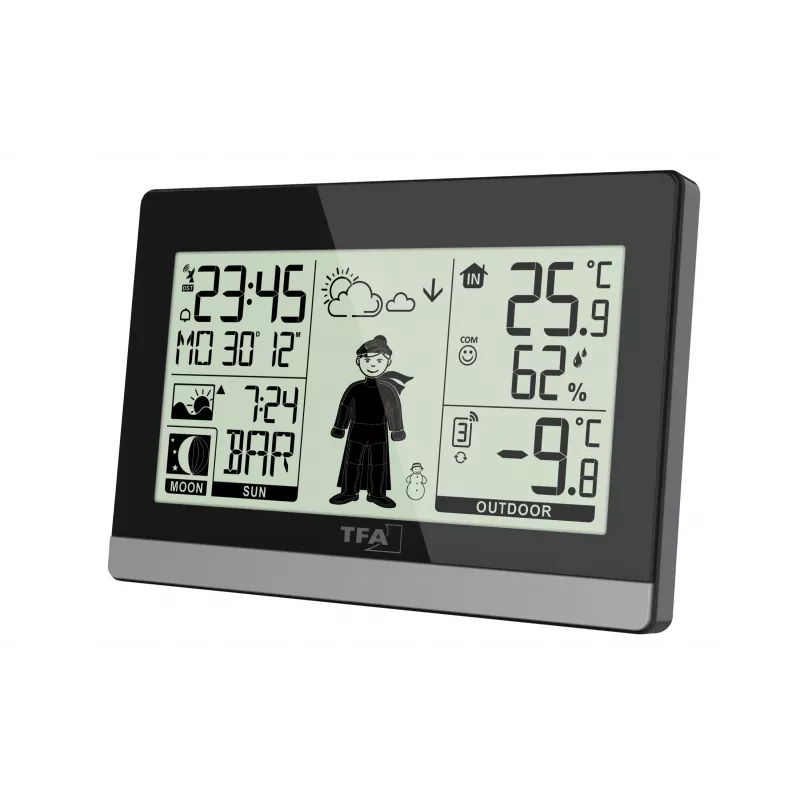 TFA Dostmann Weather Boy Draadloos weerstation, Zwart 35.010832