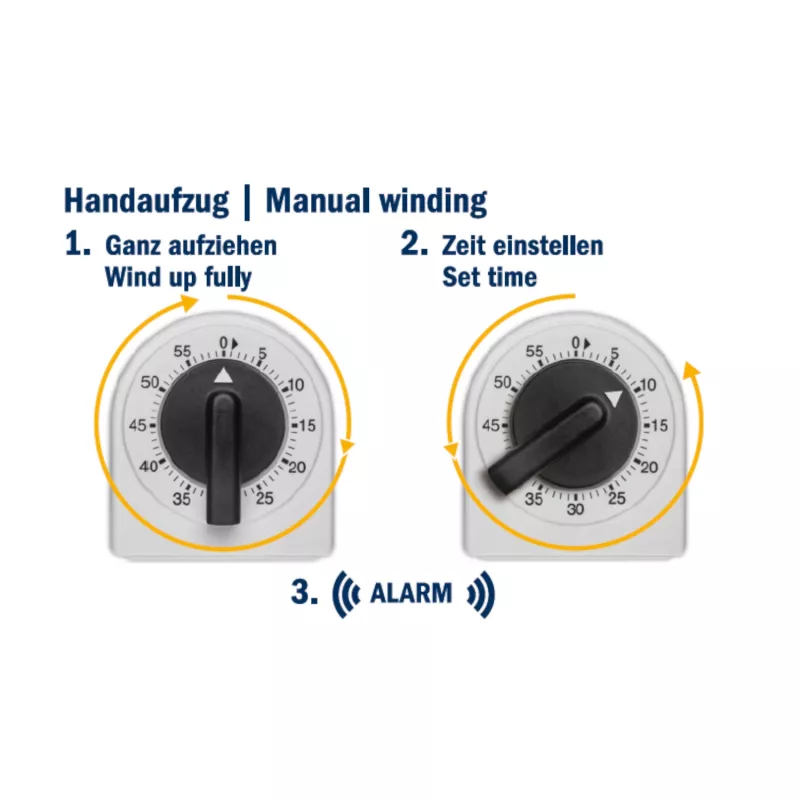 TFA Dostmann Analoge keukenwekker eierwekker Wit-Zwart Analoog (38.1041)