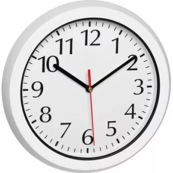 TFA Dostmann 60.3542.02 Radiowandklok 30 cm Wit Spatwaterdicht voor badkamer