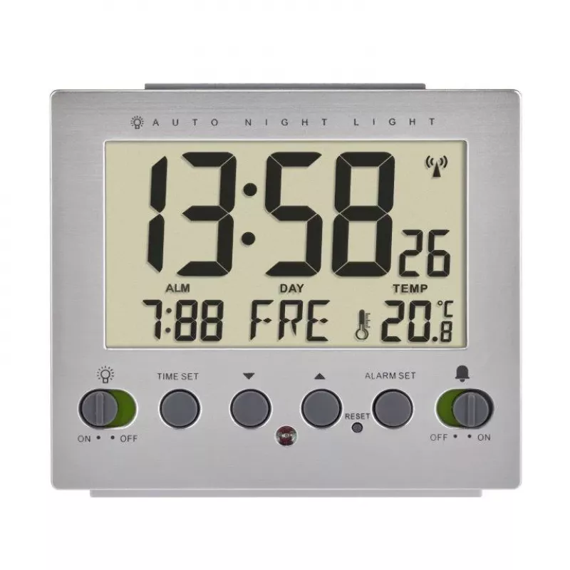 TFA Dostmann 60.2561.55 Radiowekker Zilver