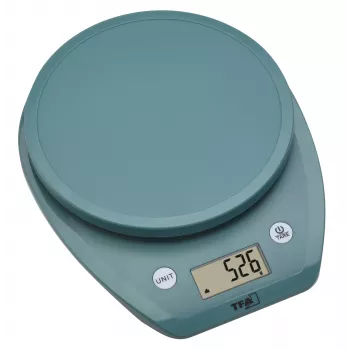 TFA Dostmann MOCHI Digitale keukenweegschaal 5 kg turquoise 50.2007.20