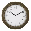 TFA Dostmann 60.3066.53 Buitenwandklok van metaal - quartz, messing, spatwaterdicht, 387 mm, groot display