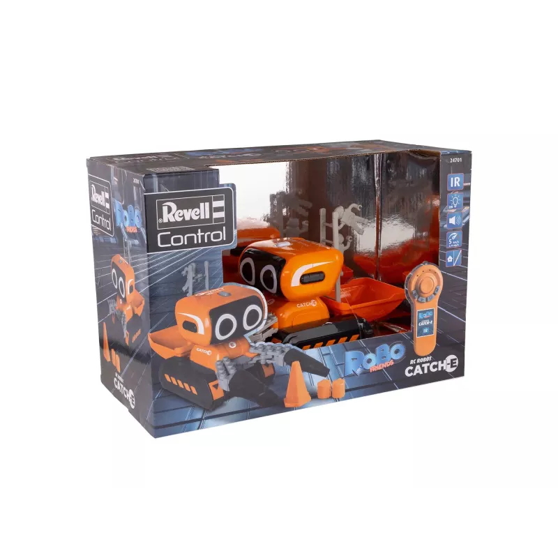 Revell RCCatch-E op afstand bestuurbare robot met grijparm, 2,4 GHz, wit/oranje/zwart 24701