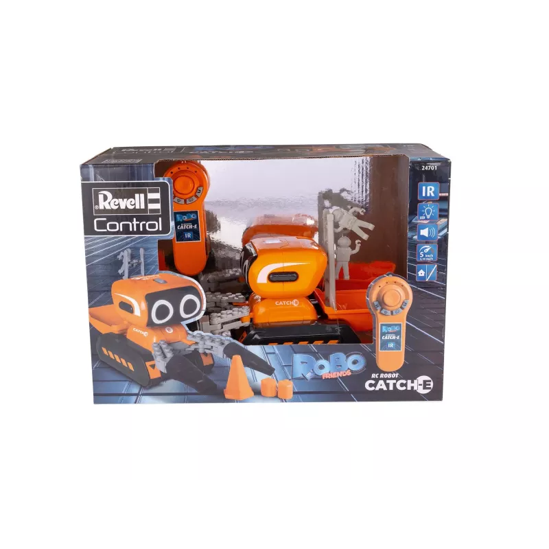 Revell RCCatch-E op afstand bestuurbare robot met grijparm, 2,4 GHz, wit/oranje/zwart 24701
