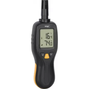 TFA Dostmann Digitaal professioneel thermo-hygrometer zwart geel 31.1066 31.1066.01