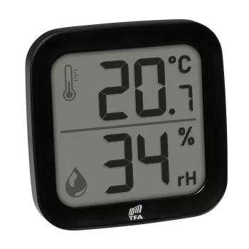 TFA Dostmann 30.3908.01 ID-A0 Binnen draadloze thermo-hygrosensor, 868 MHz, temperatuur -10 tot +60°C, luchtvochtigheid 1-99% RH