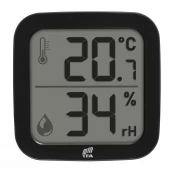 TFA Dostmann 30.3908.01 ID-A0 Binnen draadloze thermo-hygrosensor, 868 MHz, temperatuur -10 tot +60°C, luchtvochtigheid 1-99% RH