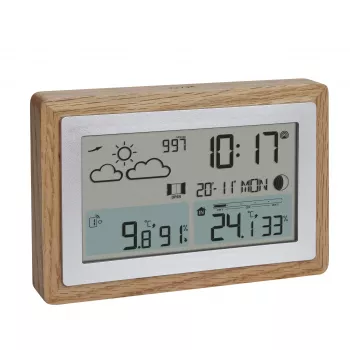 TFA Dostmann OAK Draadloos weerstation met eiken frame en buitensensor 35.1167.54