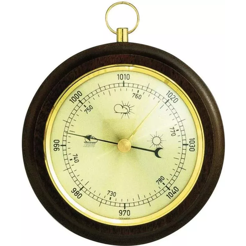 TFA Dostmann Analoge wandbarometer 29.4001, houten behuizing, 960-1060 hPa