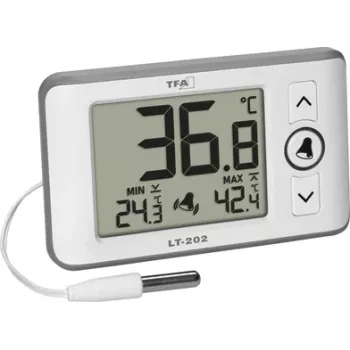 TFA Dostmann LT 202 Digitale profi-thermometer met kabelsensor, wit 30.1052.02