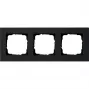 Gira System 55 afdekraam, 3-voudig, vlak, zwart 0213095