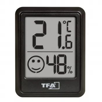 TFA Dostmann digitale thermo-hygrometer zwart 30.5060.01.03