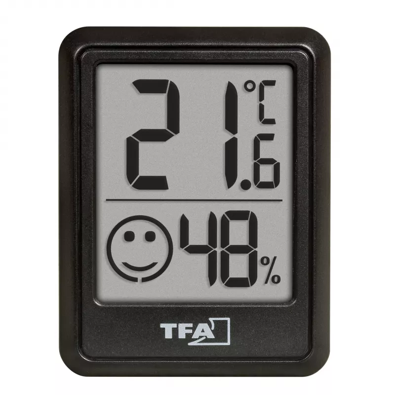 TFA Dostmann digitale thermo-hygrometer zwart 30.5060.01.03