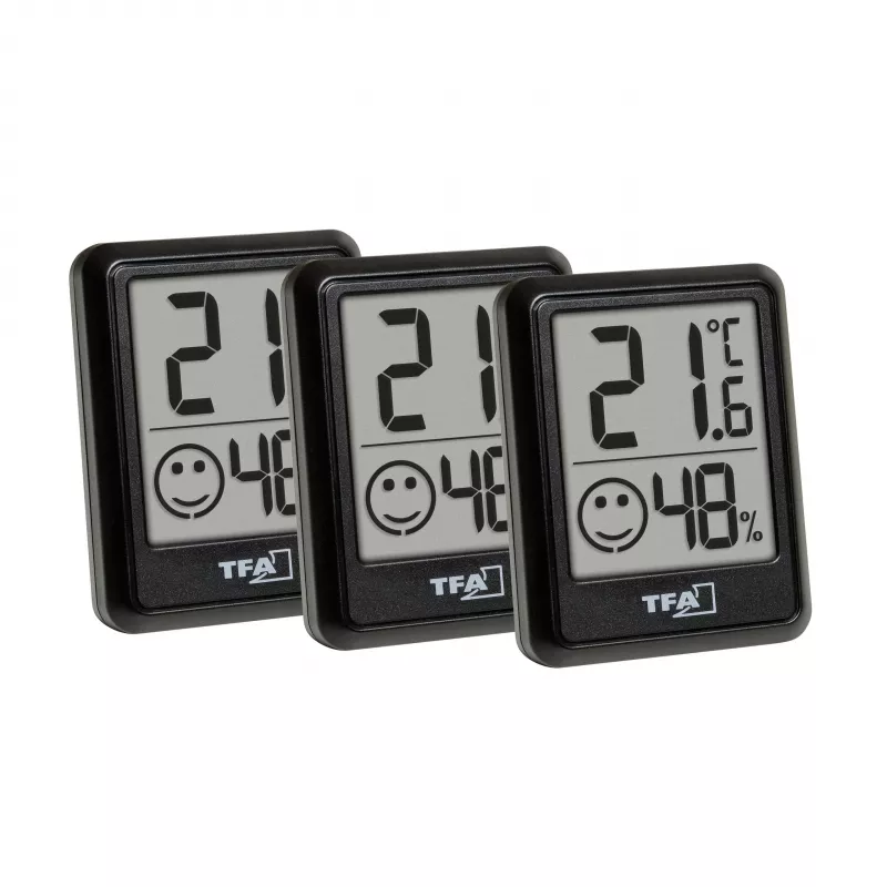 TFA Dostmann digitale thermo-hygrometer zwart 30.5060.01.03