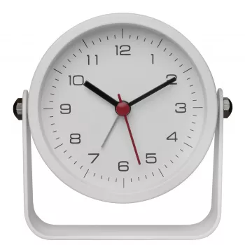 TFA Dostmann 60.1042.02 quartz-wekker wit met slepende secondewijzer
