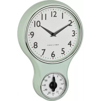 TFA Dostmann 60.3073.20 quartz mechanische wandklok 196 mm x 58 mm mint