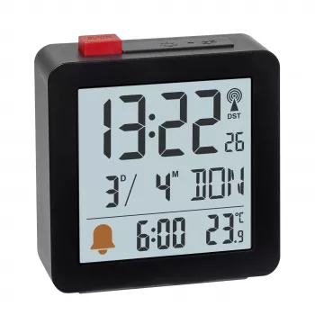 TFA Dostmann digitale wekker zwart (60.2566.01)