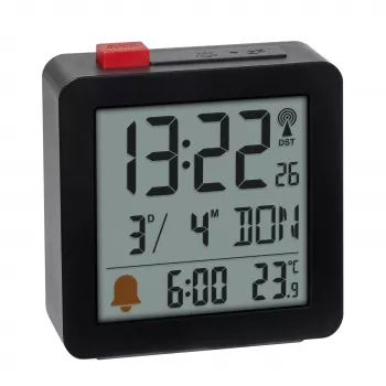 TFA Dostmann digitale wekker zwart (60.2566.01)