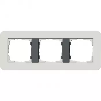 Gira System 55 afdekraam 3-voudig lichtgrijs/antraciet 0213421