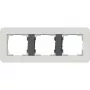 Gira System 55 afdekraam 3-voudig lichtgrijs/antraciet 0213421