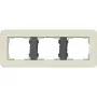 Gira System 55 afdekraam 3-voudig zand/antraciet 0213427