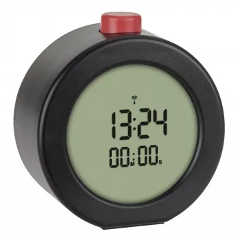 TFA Dostmann 60.2569.01 radiowekker, groot display, timer, zwart/rood