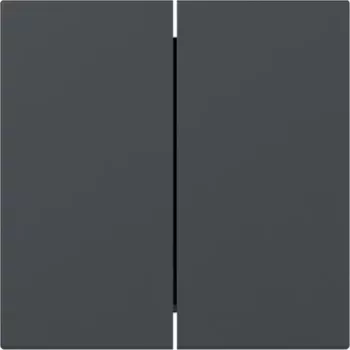Gira wipschakelaarafdekking 349528, 2-voudig, recht, antraciet, System 55