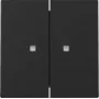 Gira System 55 wipafdekking, 2-voudig, voor stuurfunctie, zwart mat 3631005
