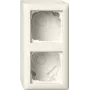 Gira opbouwbehuizing 2-voudig met raam, Standard 55, crèmewit 106201