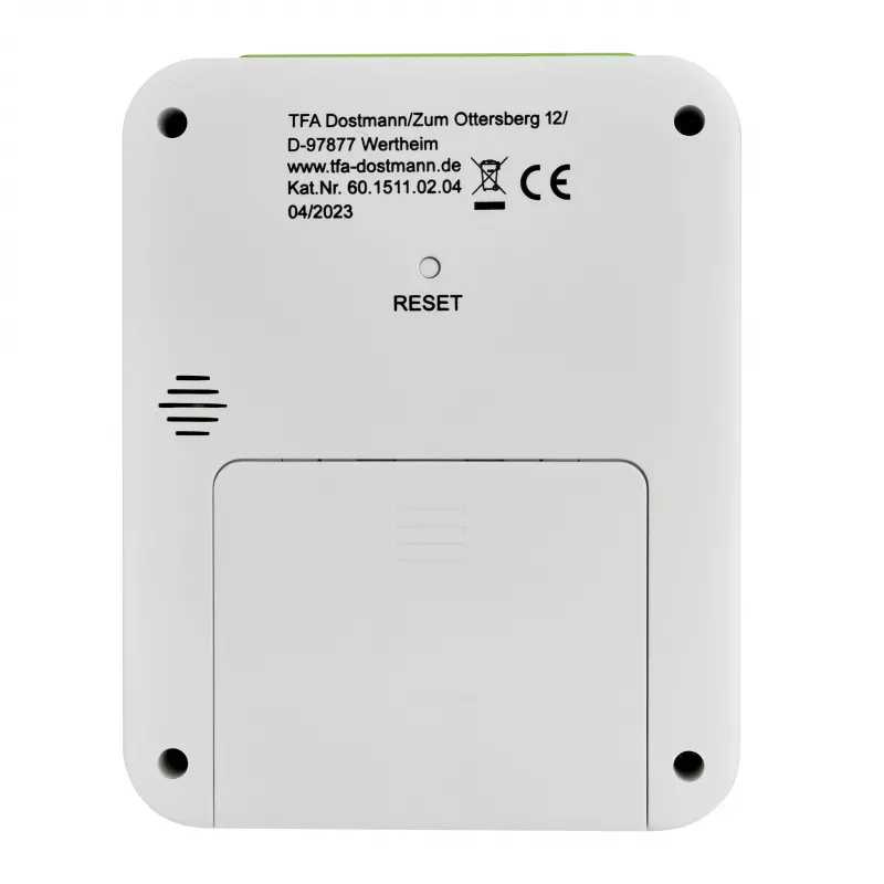 TFA Dostmann radiowekker 60.1511.02 wit met lichtgevende wijzers
