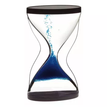 TFA Dostmann 3-minuten zandloper blauw, mechanische zandloper, glas 18.6008.06