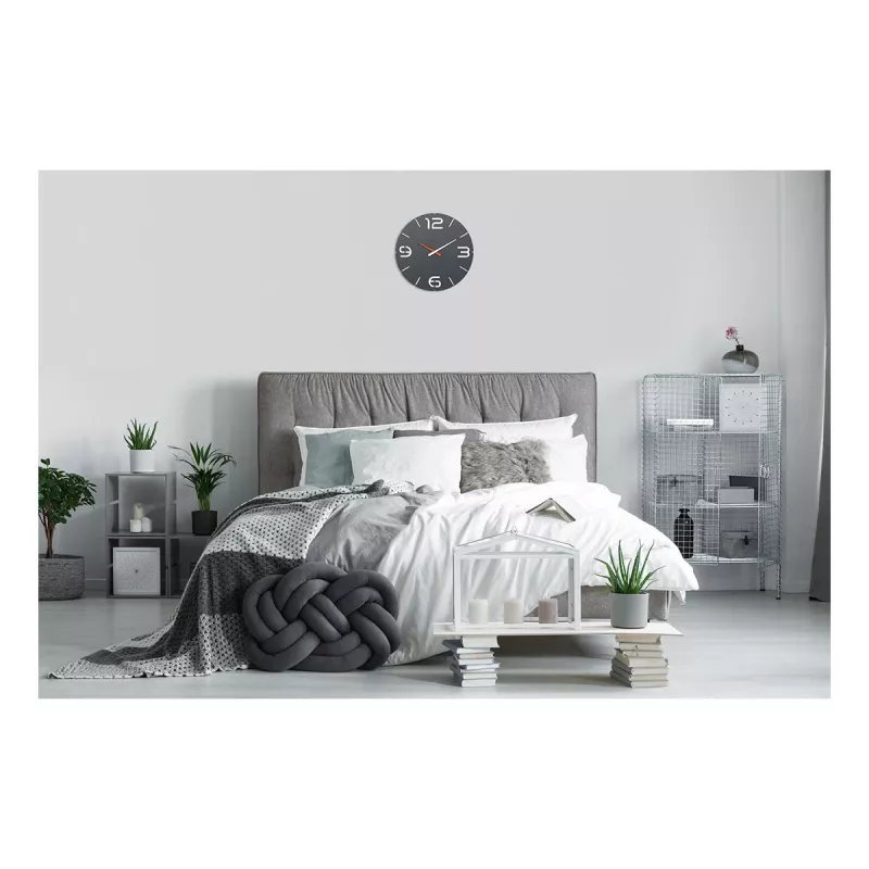TFA Dostmann design radiowandklok Contour, zwart/wit (60.3536.10)