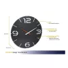 TFA Dostmann design radiowandklok Contour, zwart/wit (60.3536.10)