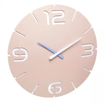 TFA Dostmann design radiowandklok Contour, oudroze/wit (60.3536.16)