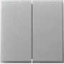 Gira TX_44 2-voudige wipafdekking, recht, aluminium 349565