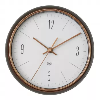 TFA Dostmann 60.3547.10 draadloze wandklok 22,3 cm grijs koper