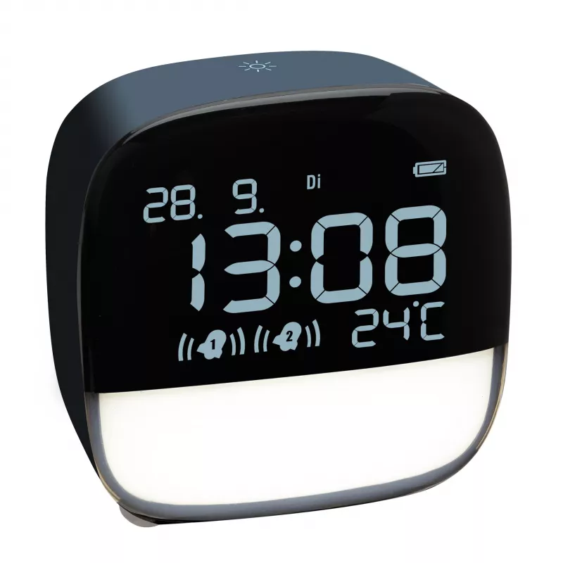TFA Dostmann 60.2034.06 quartz wekker nachtblauw met 2 wektijden