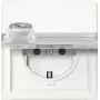 Gira 446766 SCHUKO-stopcontact met sleutelschakelaar, sluiting ongelijk, 16 A, 250 V, inbouw, reinwit glanzend