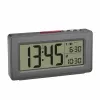 TFA Dostmann 60.2563.10 Radiogestuurde wekker, dubbel alarm, antraciet