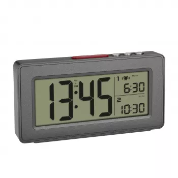 TFA Dostmann 60.2563.10 radiowecker, dual-alarm, antraciet